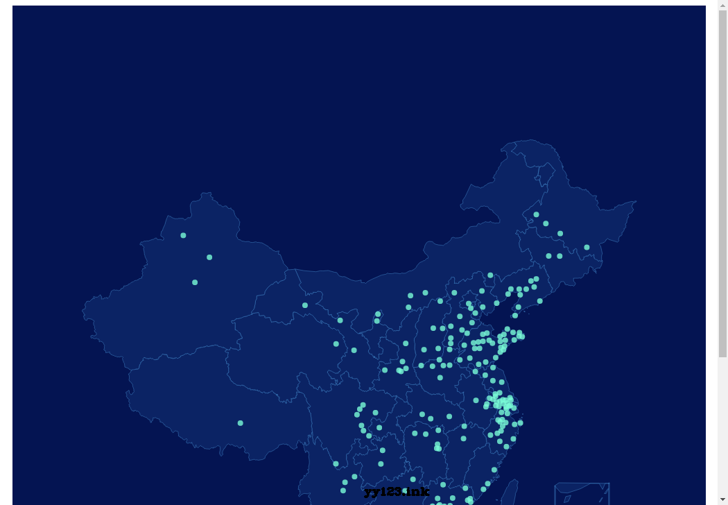 echarts地图小点展示空气质量