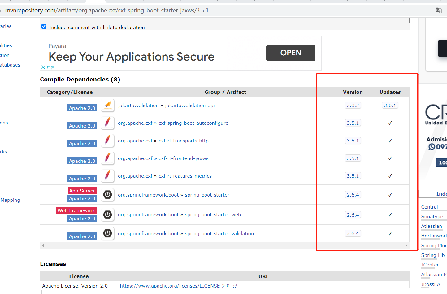 cxf-spring-boot-starter-jaxws java 11