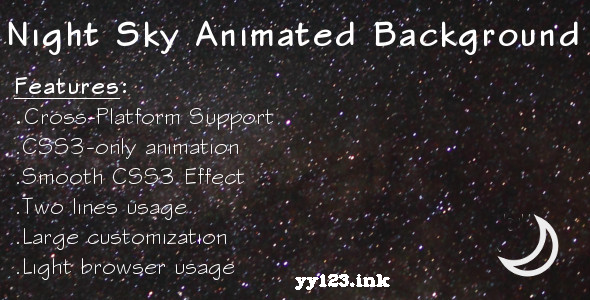 css3制作的夜空动画背景